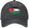 501 Damen Herren Denim Hut Flagge Der Jordanischen Nation Baseball Kappe Mütze Baumwolle Cotton Cap Verstellbar Baseball Kappen Für Sport Draussen Golf