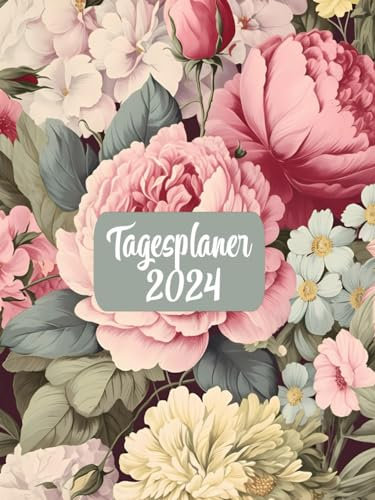 Planer 2024: Großer Terminplaner | Planer | Tagebuch | Notizbuch | Studienplaner | Kalenderbuch | 365 Tage | 386 Seiten | floraler Einband
