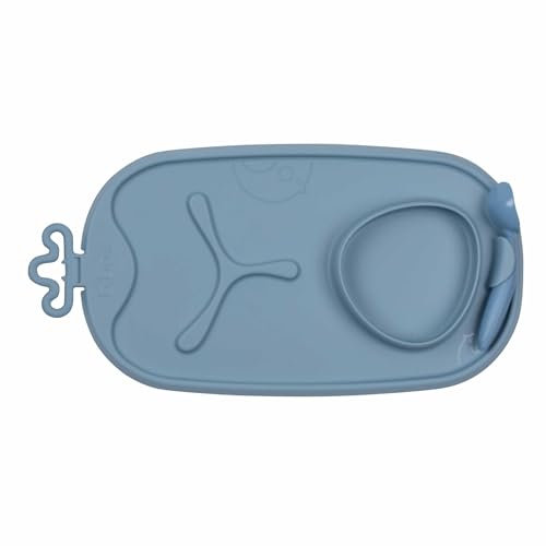 b.box Piatto Autosvezzamento Roll + Go | Tappetino per la Pappa per Bambini, Divisorio a 3 Sezioni e Ciotola | Adatto alla Maggior Parte dei Seggioloni | Set Pappa Svezzamento Travel Friendly