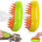 TYXJJ-BF 2024 New Cat Steamy Brush,3-in-1-katzenbürste mit dampf Katzenspray-Massagekamm Multifunktionale Dampfbürste Self Cleaning Steamy Cat Brush für Langhaar und Kurzhaar Sauberes 2er-Pack