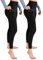 Leafigure 2er Pack Sport Leggings Damen High Waist Sporthose Damen Mit Taschen Gym Leggings Blickdicht für Sport Yoga Schwarze XXL
