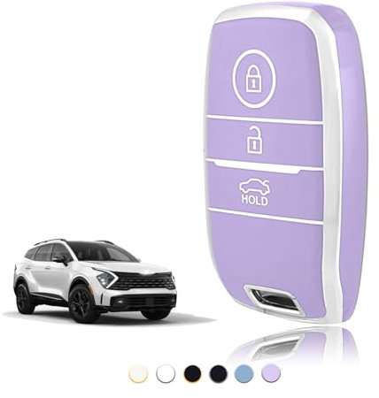 TOOMUME Schlüsselhülle TPU, Autoschlüssel Hülle Passt für Kia Sportage Gt Line Sorento Picanto Soul NIRO Rio Stonic Optima Ceed Forte Koup, Schlüsselcover Schutz Schlüsselgehäuse - Smart Key