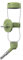 Bird Water Feeder, Automatic Water Dispenser for Cage Hanging Water Bottle for Parakeet Canary Cockatiel Finch Budgie (Green, 240ml)