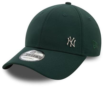 New Era New York Yankees MLB Cap verstellbar Strapback Metalllogo NY Baseball Kappe grün - One-Size