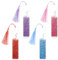 Glitzerpulver Lesezeichen, 4 Stück Glitzer Harz Lesezeichen mit Bunter Quaste Nettes Mädchen Bookmark Handgefertigte Vergoldete Transparenter Seitenmarker für Frauen Teenager Kinder Geschenk