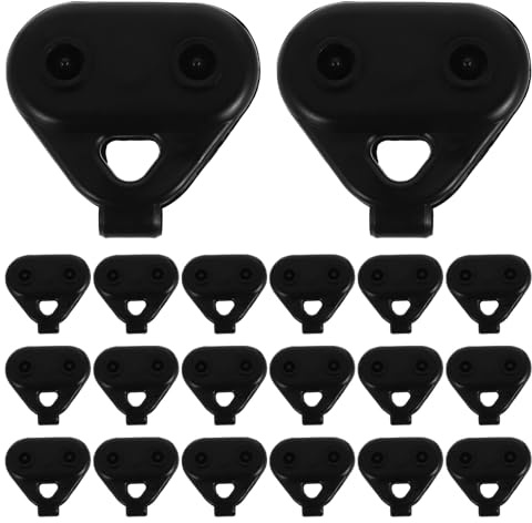 GALPADA Clips de Fixation pour Toile d'Ombrage 20 Pièces Noir, Pinces Triangulaires Résistantes, Fixation sans Outil, Accessoires d'Extérieur pour Voile d'Ombrage et Jardin