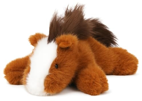 Joalpysm Pferd Kuscheltier 20cm, Weiche Plüschtiere aus PP-Baumwolle, Kuscheliges Stofftier für Erwachsene, Handliche Kleine Kuscheltiere, Pferde Kuscheltier als Dekoration und Geschenk