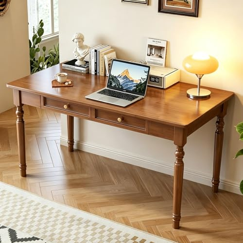 Cedario Schreibtisch Vintage Französischer Stil 120×60 cm mit Schubladen | Landhausstil, Computertisch ideal für Home Office Arbeit Lernen im Schlafzimmer Wohnzimmer Nutzung Mit Schublade Stabil