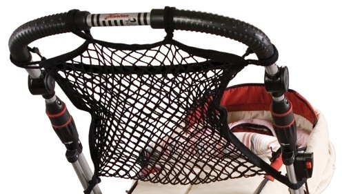 sunnybaby 19265 - Einkaufsnetz, Universalnetz für Kinderwagen & Sportwagen | universeller Ankerverschluss - Farbe: SCHWARZ | Qualität: MADE in GERMANY