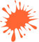Samunshi® Farbkleckse Aufkleber Klecks Sticker 28 x 30cm orange