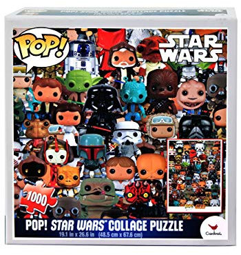 Cardinal 6030260 - Star Wars Funko Pop Toy Figure - 18 x 24 Inch - Pop Collage 1000 Piece Puzzle