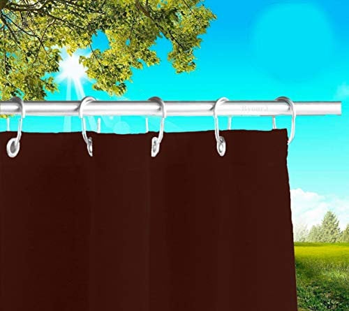 Byour3 -Tende da sole Per Esterno Impermeabili Con Anelli In Metallo Antimuffa a Caduta Laterali Gazebo Oscuranti Tenda Parasole in Cotone resinato Terrazzo Balcone Veranda (Bordò, L.190 x 285h)