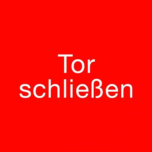 2x Aufkleber für Taster Schalter Brandschutztor Feststellanlage Tor schließen