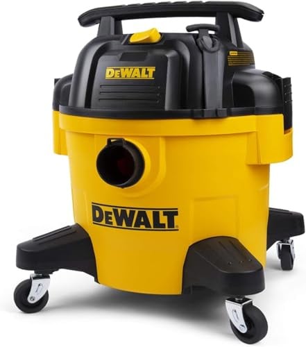 DEWALT DXV06PZ 4 Peak HP, 6 Gallon Poly Wet/Dry Vac, Heavy-Duty Shop Vacuum with Blower Function Yellow+Black