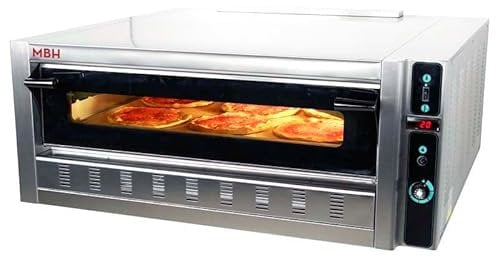 MBH - Forno industriale per 6 pizze a Gas. Forno per pizza professionale 1 piano per alberghi - MADE IN EUROPE