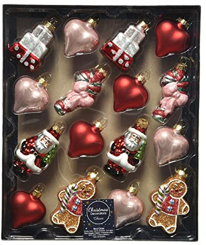 Dadeldo Living & Lifestyle Baumkugel 16er-Set Glas 19cm bunt Weihnachtsdeko Baumschmuck