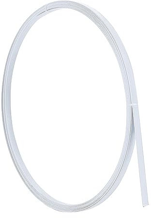 BENECREAT 6 m/6.56 Yards Weiße Federstahlverstärkung, 8.5x1.2 mm Dickes Stäbchen Zum Nähen. Mit Kunststoff Überzogenes Stäbchen Zum Nähen von Brautkleidern, Krinoline Entbeint