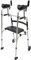 Foldable Stand Up Walker Standing Rehabilitation Elderly Rolling Upright Walker Aluminum Alloy Handrail Frame Portable Medical Walker, Adjustable Height and Armrest