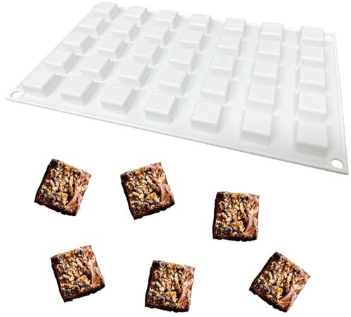 duoyif Schokoladenform Quadratische Silikonform 35Löcher Cube Silikonform Quadratische Pralinenform Würfel Schokolade Backform Würfelform Für Schokolade Eiswürfel Süßigkeiten Kuchen Deco (A)