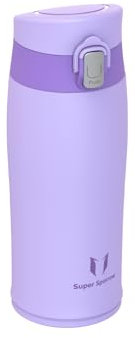 Super Sparrow Gourde Isotherme - INOX Bouteille Isotherme - 350ml - Mug Isotherme Étanche - Gourde Enfant sans BPA - Comprend 2 Couvercles avec Paille et Couvercle Sport