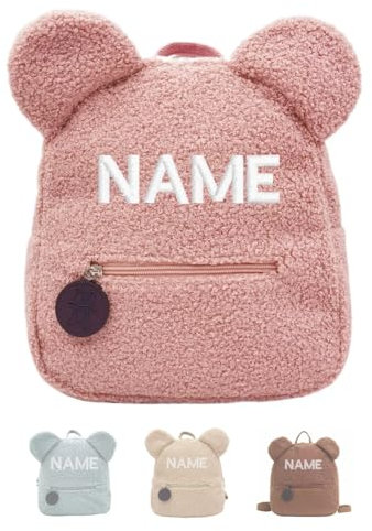 CV couplevibes Rucksack mit Namen, Teddybär Rücksack, Personalisierte Tasche, Schultertasche, Kinderrucksack, Geschenkidee für Kinder, Geschenk für Mädchen, kinderrucksack mädchen,
