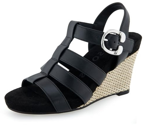 Aerosoles Damen Paige Keilsandale, Schwarz (Black Pu), 42.5 EU Weit
