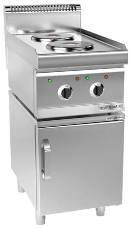 GGM Gastro | EHK46-E#UBK46-E | Elektroherd - 4 kW - 2 Platten Rund - inkl. Unterbau mit 1 Tür