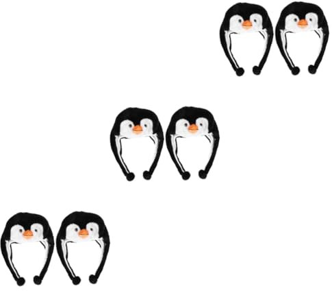 BESTonZON 6 Stk Pinguin-Hut Neujahr Kopfbedeckung Hut-Dekor kindermütze kinder kappe dekoration Schal Festival-Kopfbedeckung Party-Pinguinhut Tier Zubehör Wintermütze Kleid Requisiten