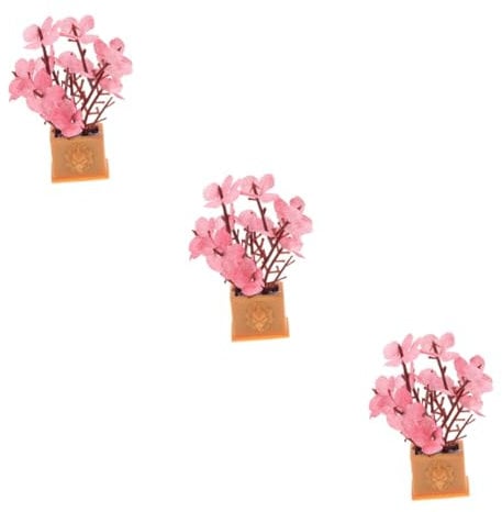BESTonZON 3St Mini-Blumentopf Bookshelf Decor bücherregal Dekoration Tischdekorationen Kaktusvase Ornament Wohnkultur Puppenspielzeug Puppenzubehör Schreibtisch Modell kleine Dinge schmücken