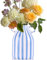 Gestreifte Vase mit Griffen (Blau und Weiß)
