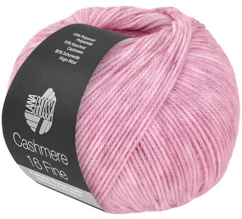 LANA GROSSA Cashmere 16 Fine | Aus Kaschmir- und Merinowolle | Handstrickgarn aus 80% Schurwolle (Merino extrafine), 10% Kaschmir & Polyamid | 50g Wolle zum Stricken & Häkeln | 320m Garn FB 60