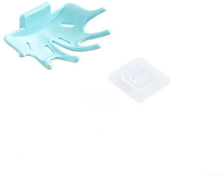Porte-savon en forme de main en plastique ABS et PVC Bleu