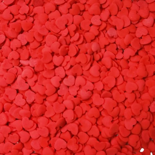 Essbare Süßigkeiten Kuchen Dekoration 80G 8mm Rot Herzen Süßigkeiten Valentinstag Geburtstag Thanksgiving Cookie Papier Tasse Kuchen Zucker Streuen Donut Dekoration
