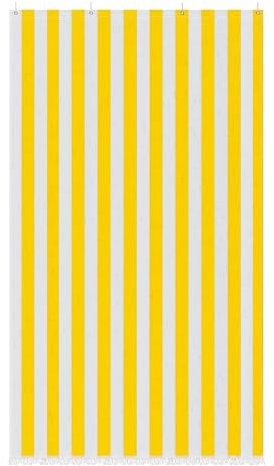 PARAMAISON Tenda Sole a Cascata Varadero, Parasole Ombreggiante con Anelli Idrorepellente | 200x300cm Giallo Bianco