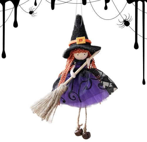 Zegaqae Küchenhexen Puppe | Halloween Hexen Anhänger - Figur Gruselig Hängbar Deko Für Fenster Küche Garten Wand