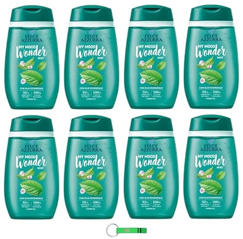 Felce Azzurra Gel Doccia My Mood Wonder Mint/Gel doccia idratante per pelle morbida da 250 ml + portachiavi Beni Culinari