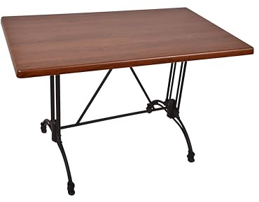 DELUKE Bistrotisch Joana 110x70cm Rechteckig Dunkelbraun Holz | Cafétisch Bartisch Gartentisch Outdoor-Esstisch
