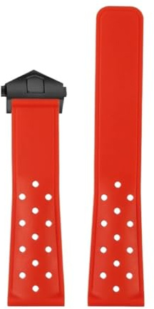 XYTLGOVDN Atmungsaktives Silikonarmband 22 mm, kompatibel mit TAG Heuer-Armband Herrenuhrenzubehör