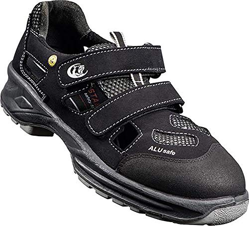STABILUS Max Unisex-Sicherheitsschuhe, leichte, atmungsaktive Aluminium-Zehenkappe, Stoßdämpfer, Sicherheitsschuh, Damen, rutschfeste Arbeitsschuhe, S1P ESD, Schwarz, 46