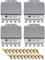 4X DiseqC Schalter Switch 4/1 mit Wetterschutzgehäuse HB-DIGITAL 4X SAT LNB 1 x Teilnehmer/Receiver für Full HDTV 3D 4K UHD + 20 x Vergoldete F-Stecker Vergoldet