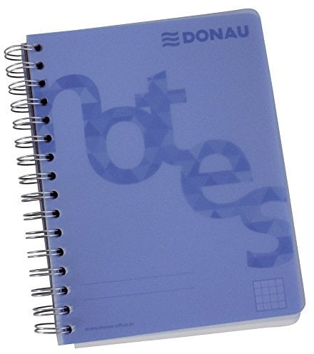 DONAU 7526201-10 Collegeblock PP Cover - A5, kariert, blau