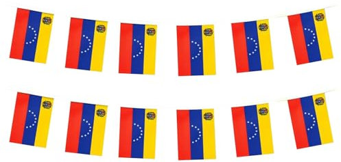 Bandiere del Venezuela Venezuelani Piccola Stringa Bandiera Banner Mini Nazionale Paese World Bandiere Gagliardetto Banner Per Eventi Feste Classi Giardino Olimpiadi Festival Grande Apertura Bar