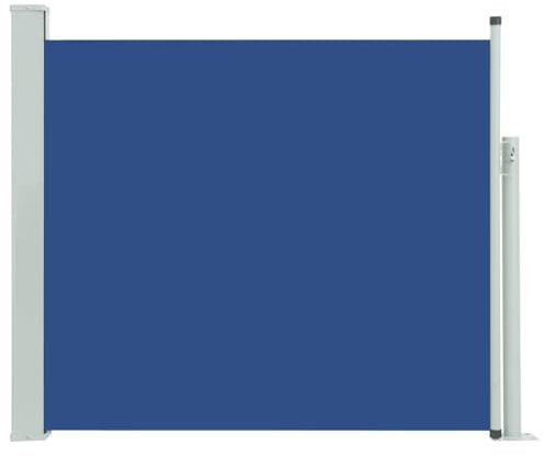 vidaXL Seitenmarkise Ausziehbar Sonnenschutz Sichtschutz Windschutz Seitenrollo Markise Seitenwandmarkise Balkon Garten Terrasse 100x300cm Blau