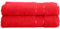 Mixibaby 2er Set Gästetuch Handtuch Duschtuch Badetuch Saunatuch Frottee Baumwolle 500gsm, Größe:Saunatuch 80x200cm, Farbe:Rot