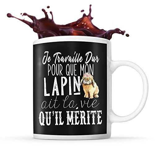Mug Lapin Je travaille dur