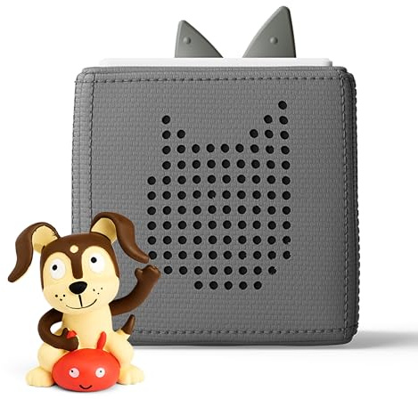 Toniebox 1 Audio Player Starter Set with Playtime Puppy - Listen, Learn, and Play with One Huggable Little Box - Gray