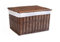 Arthur Cameron - Lined Wicker Hamper with Removable Lid & Lining - Perfect for Bathroom, Living Room or Bedroom Storage - Storage Basket with Lid, Large Storage Box (Distilled Brown, Large)