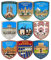A-ONE Spanien Cities Attractions Diamond Glitter Phone Cute Stickers 9 PCS + European Union EU Gift Army Patch 1 PC, Souvenir Autoanhänger für Kühlschrank, Urlaubsreisegeschenk SR5+NO.106