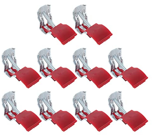 VILLCASE Soporte de clip para fregadero de acero inoxidable, 10 clips de fijación para fregadero de cocina, clips de montaje para fregadero para reparación de instalación de baño