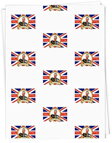 Azeeda A1 'Königskrönung Union Jack-Flagge' Geschenkverpackung/Papierpapierblatt (GI00070081)